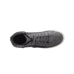 Gevoerde sneakers met hoge schacht, enkelrand in tricot