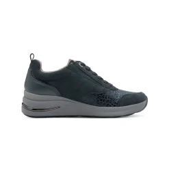 Gevoerde sneakers met sleehak