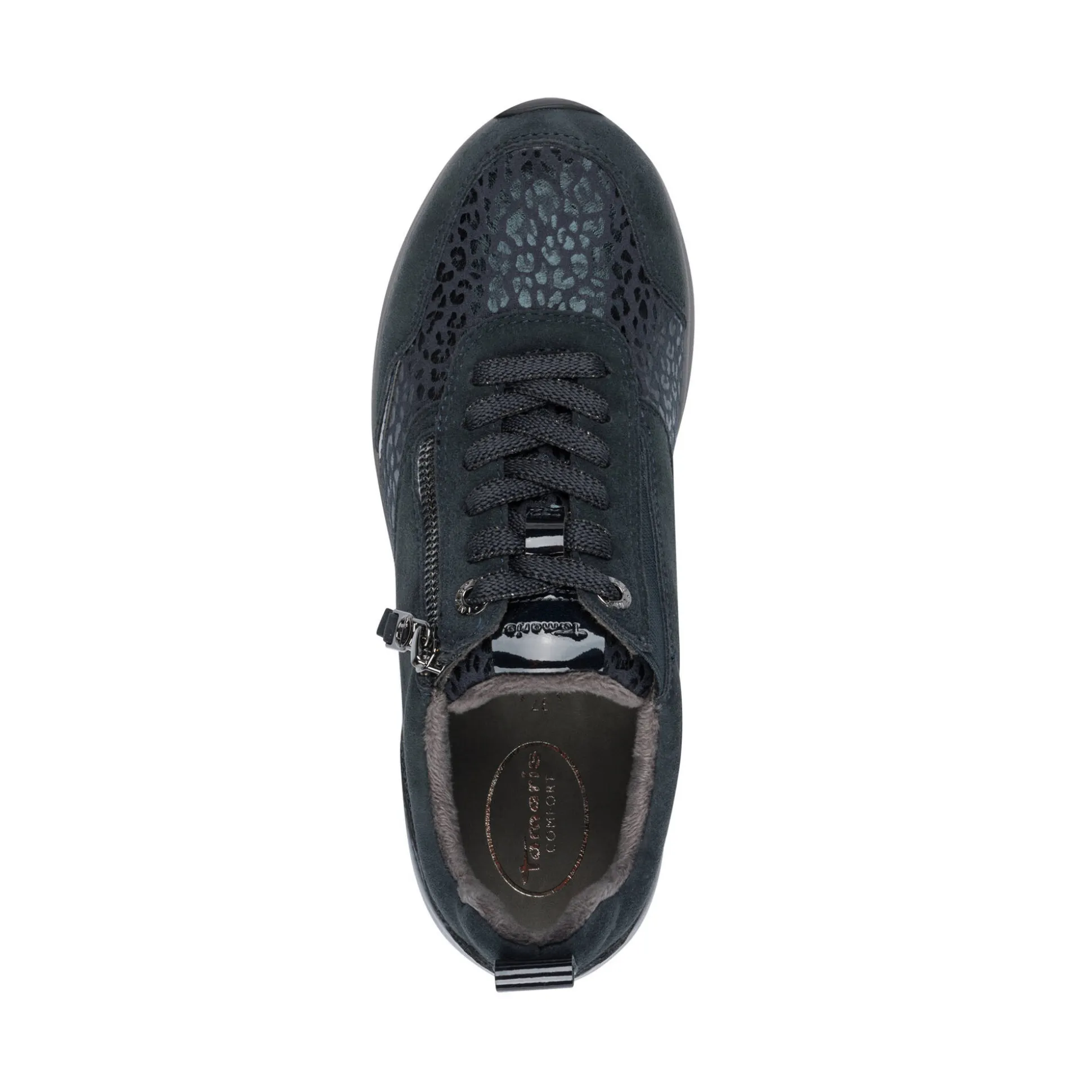 Gevoerde sneakers met sleehak