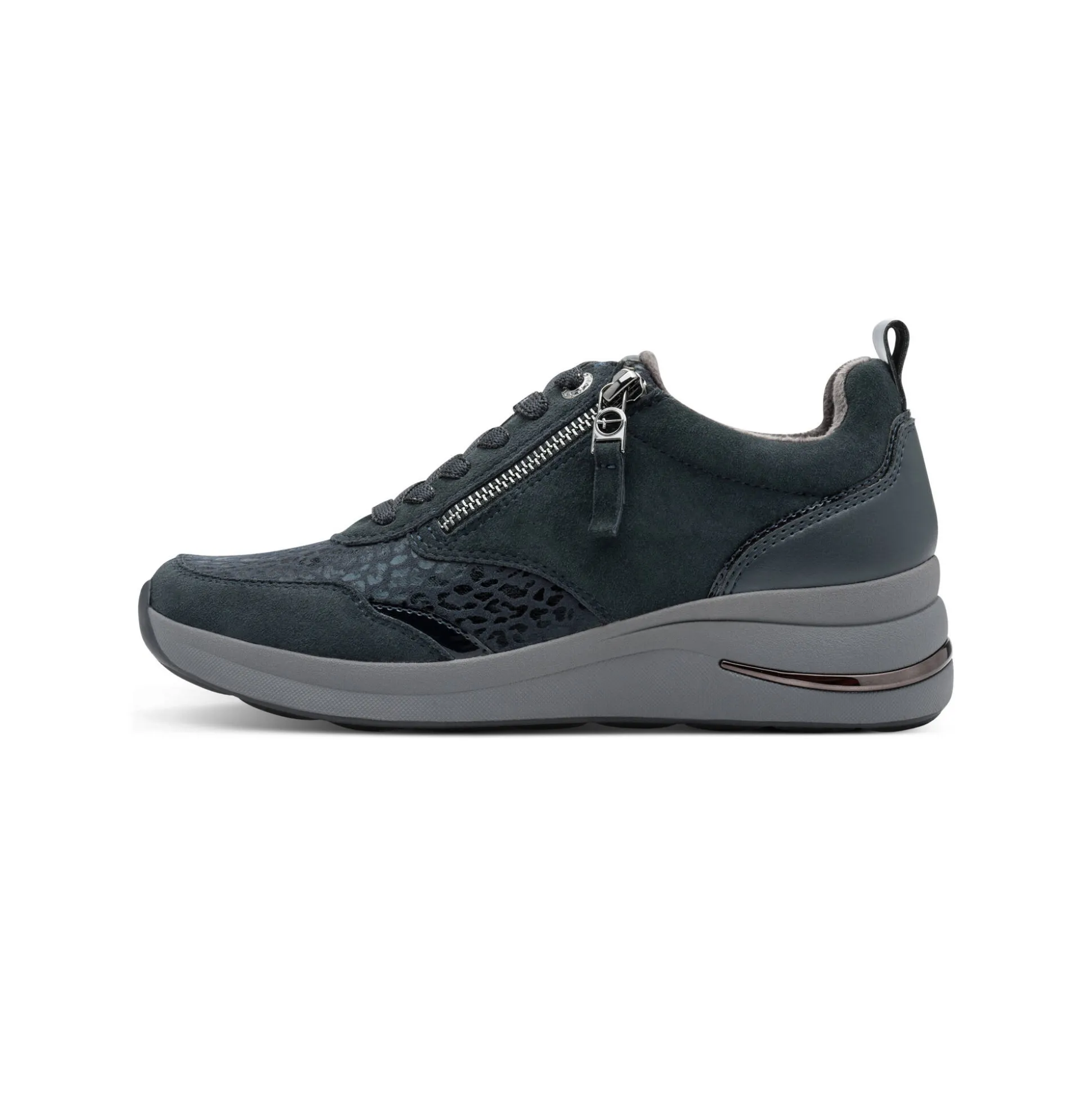 Gevoerde sneakers met sleehak