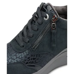 Gevoerde sneakers met sleehak