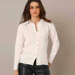 Gilet met ronde hals en knopen