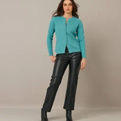 Gilet met ronde hals en knopen