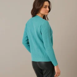 Gilet met ronde hals en knopen