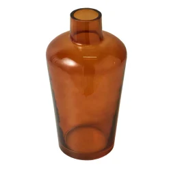 Gladde vaas in amberkleurig glas