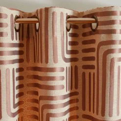 Gordijn in jacquard met lijnenprint