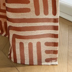 Gordijn in jacquard met lijnenprint