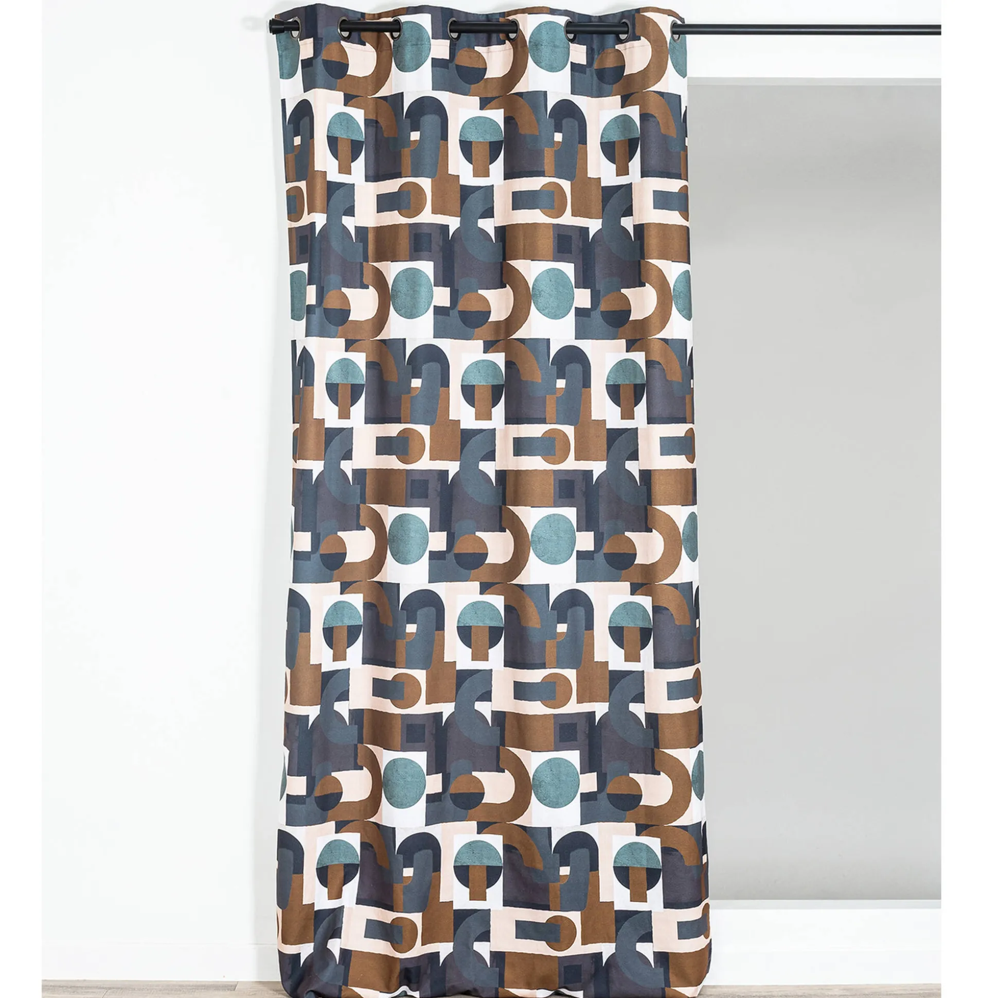 Gordijn met geometrische print