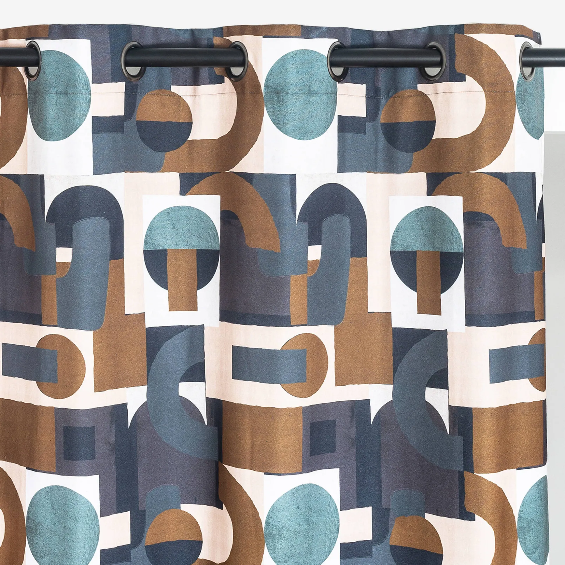 Gordijn met geometrische print