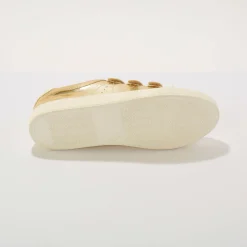 Goudkleurige sneakers met scratchsluiting