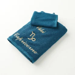 Handdoeken met "Capricorne" borduursel, personaliseerbaar - 420 g/m2