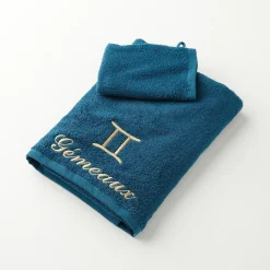 Handdoeken met "Gémeaux" borduursel - 420 g/m2