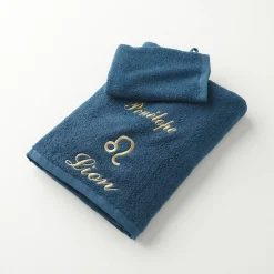 Handdoeken met "Lion" borduursel, personaliseerbaar - 420 g/m2