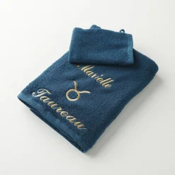 Handdoeken met "Taureau" borduursel, personaliseerbaar - 420 g/m2