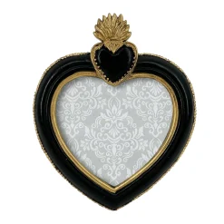 Hartvormige ex-voto fotolijst, goudkleurig polyhars