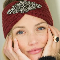 Headband in tricot met juweel