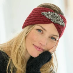 Headband in tricot met juweel