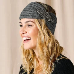 Headband in tricot met juweel