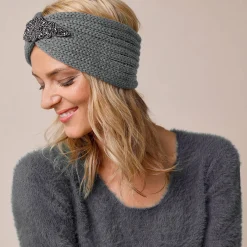 Headband in tricot met juweel