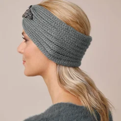 Headband in tricot met juweel