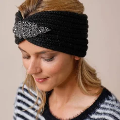 Headband in tricot met juweel