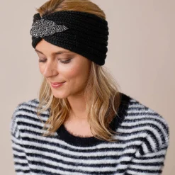 Headband in tricot met juweel