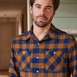 Hemd in flanel met Schotse ruiten