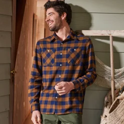 Hemd in flanel met Schotse ruiten