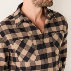 Hemd in flanel met Schotse ruiten