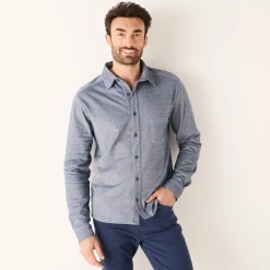 Hemd in piquétricot, lange mouwen