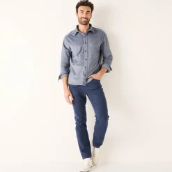 Hemd in piquétricot, lange mouwen
