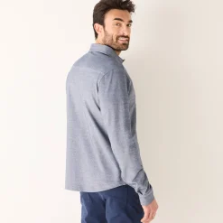 Hemd in piquétricot, lange mouwen