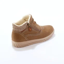 Hoge sneakers met gebreide rand