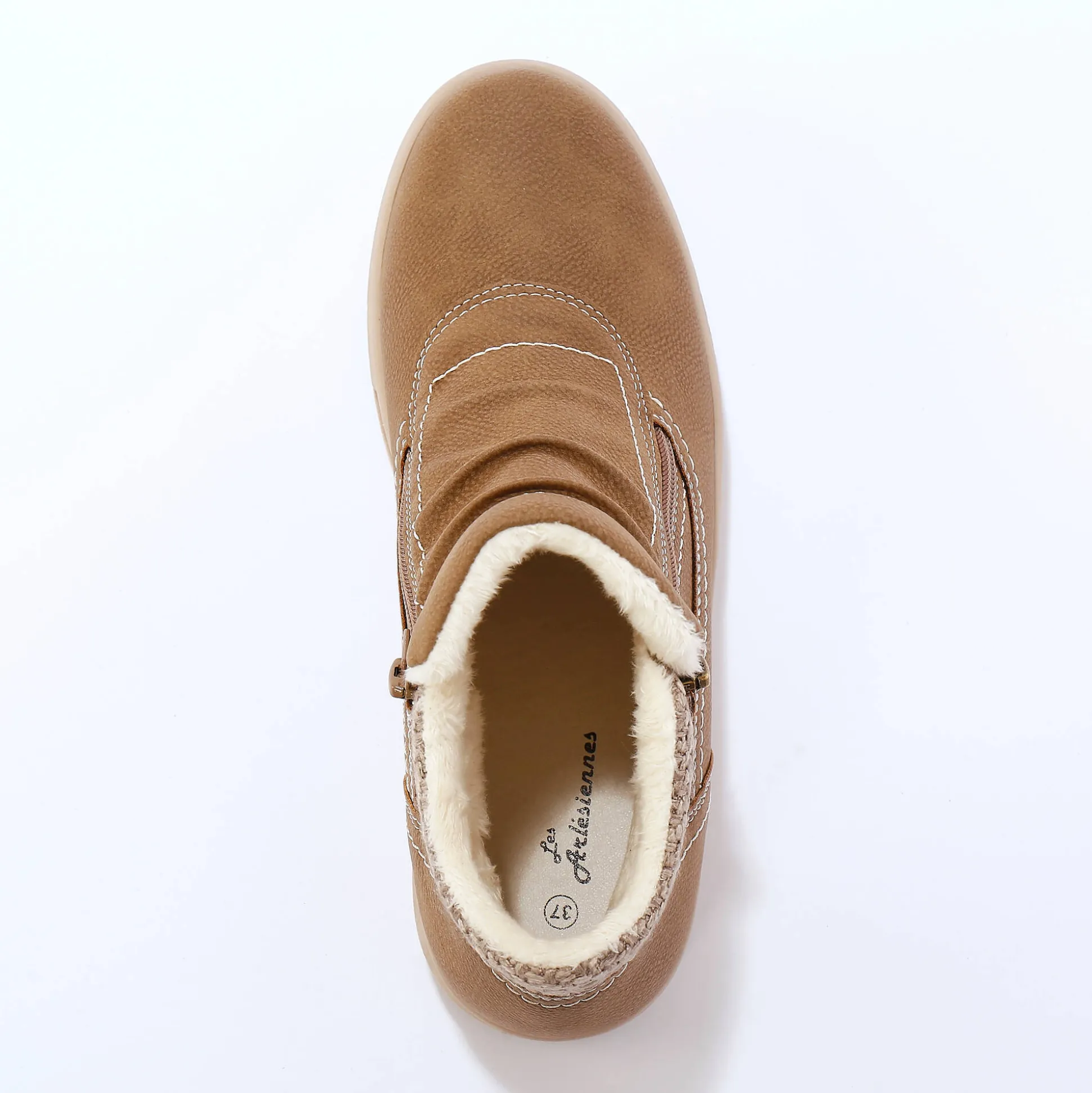 Hoge sneakers met gebreide rand