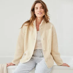 Homewear jasje in lusjesstof