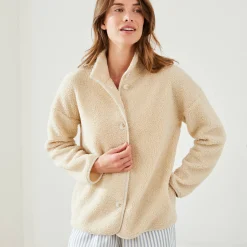 Homewear jasje in lusjesstof