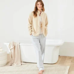 Homewear jasje in lusjesstof