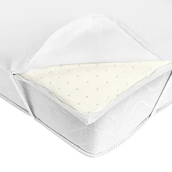 Housse imperméable extensible et élastiquée pour surmatelas