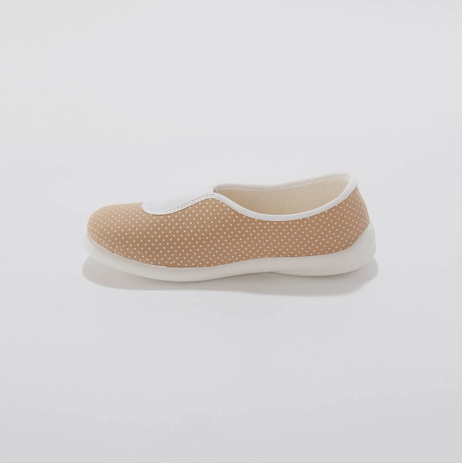 Huisballerina's met elastiek en stippenprint