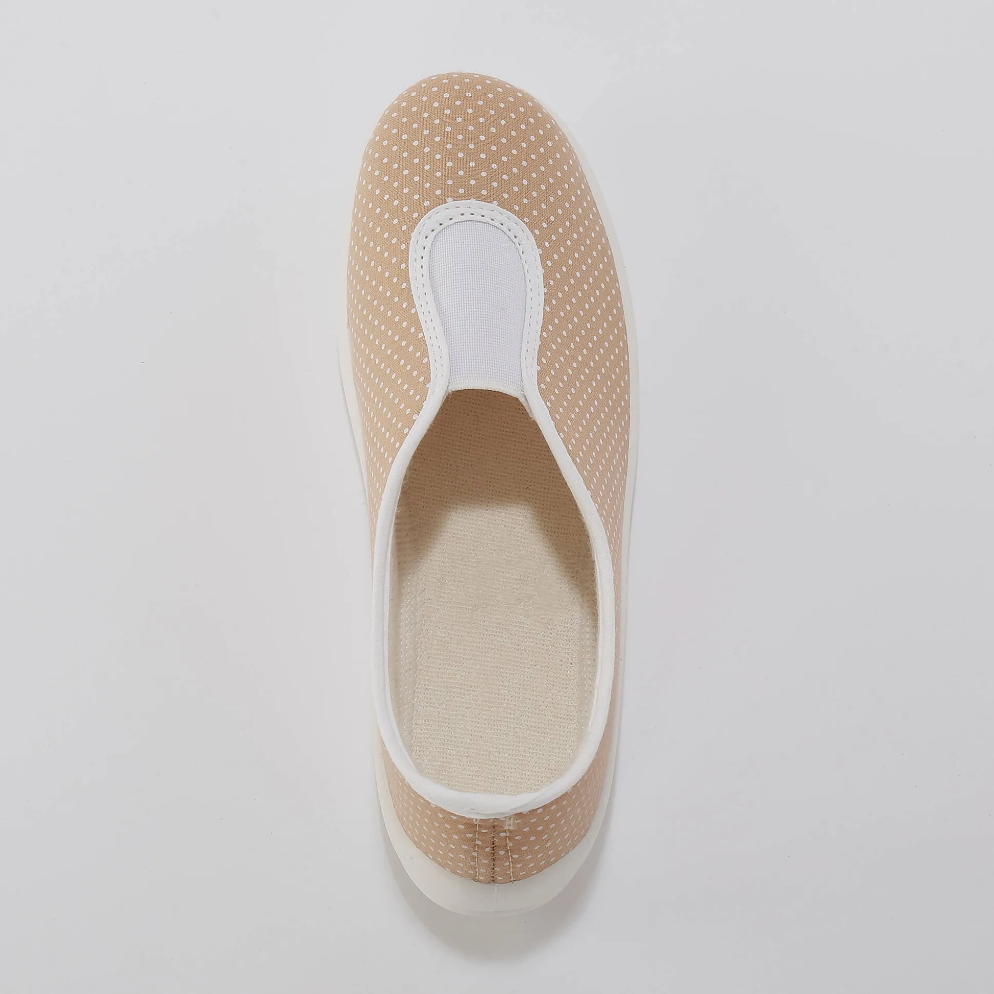Huisballerina's met elastiek en stippenprint