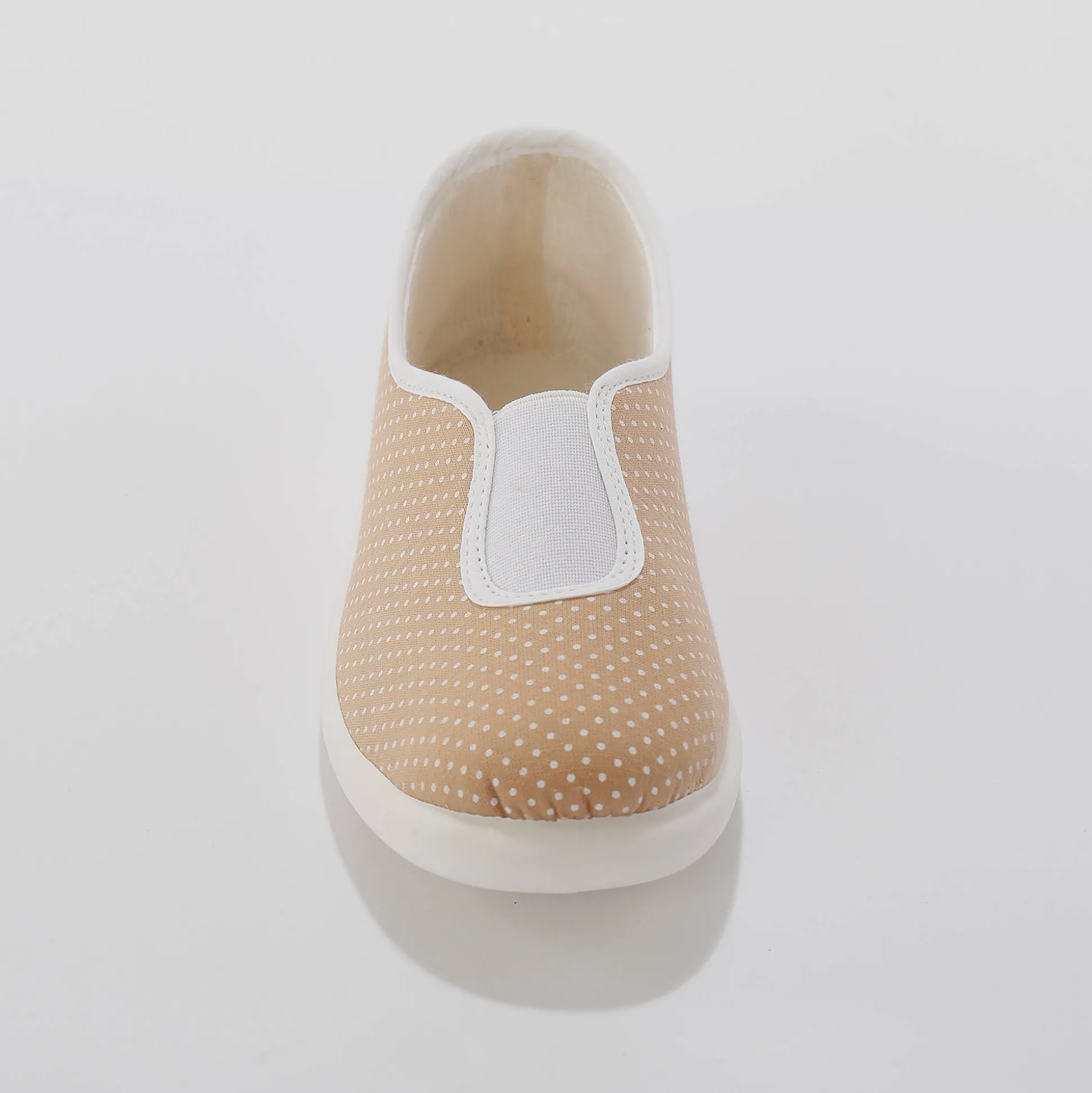 Huisballerina's met elastiek en stippenprint