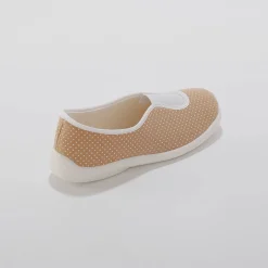 Huisballerina's met elastiek en stippenprint