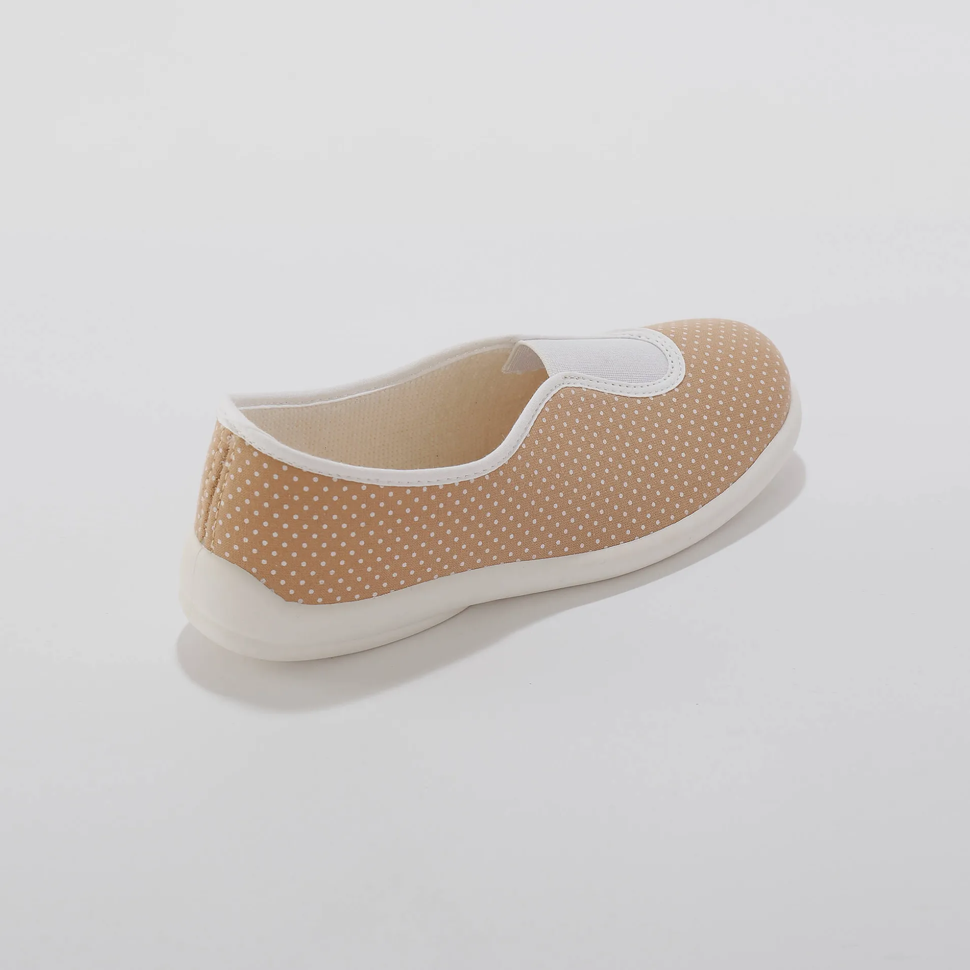 Huisballerina's met elastiek en stippenprint