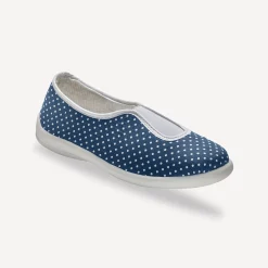Huisballerina's met elastiek en stippenprint