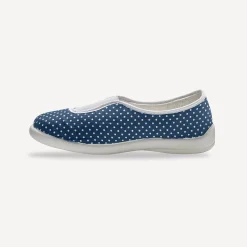Huisballerina's met elastiek en stippenprint
