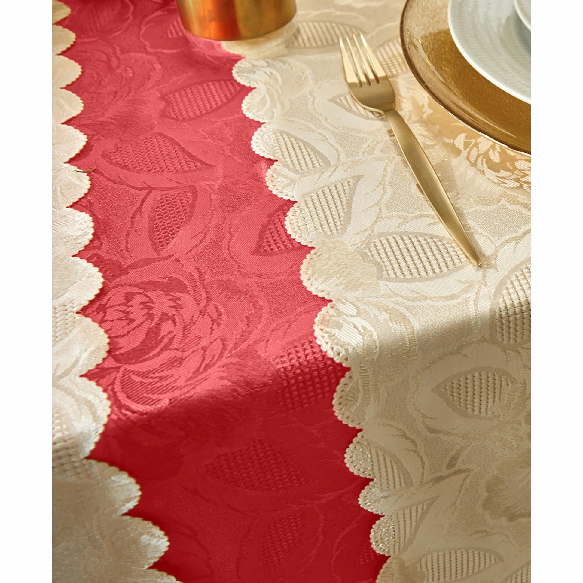 Jacquard tafellaken in damast
