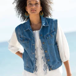 Jasje in jeans, zonder mouwen