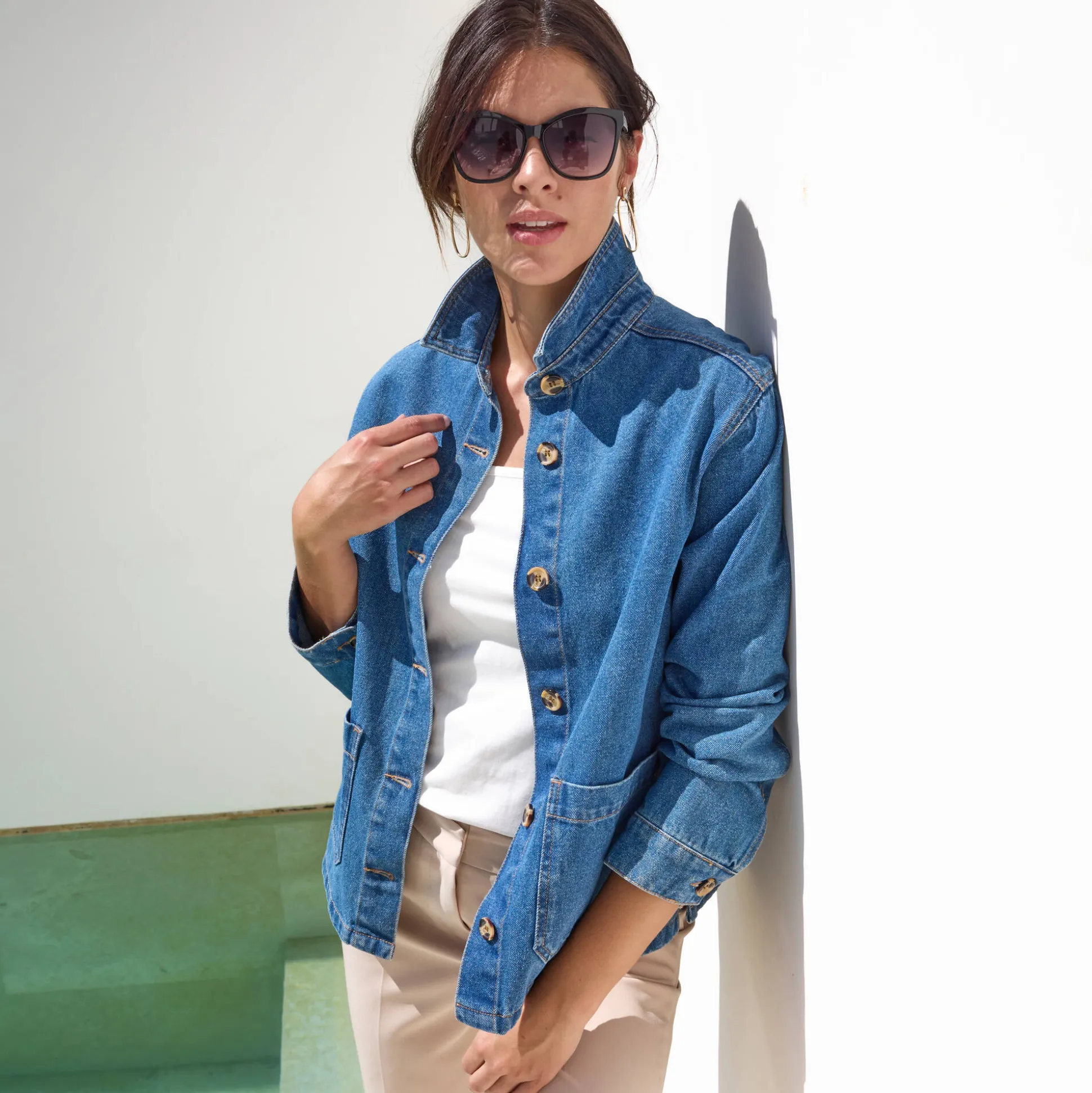 Jasje met knoopsluiting, jeans