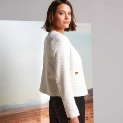 Jasje met knoopsluiting, tweed
