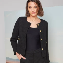 Jasje met knoopsluiting, tweed
